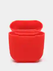 Красный силиконовый чехол для б/п наушников AirPods