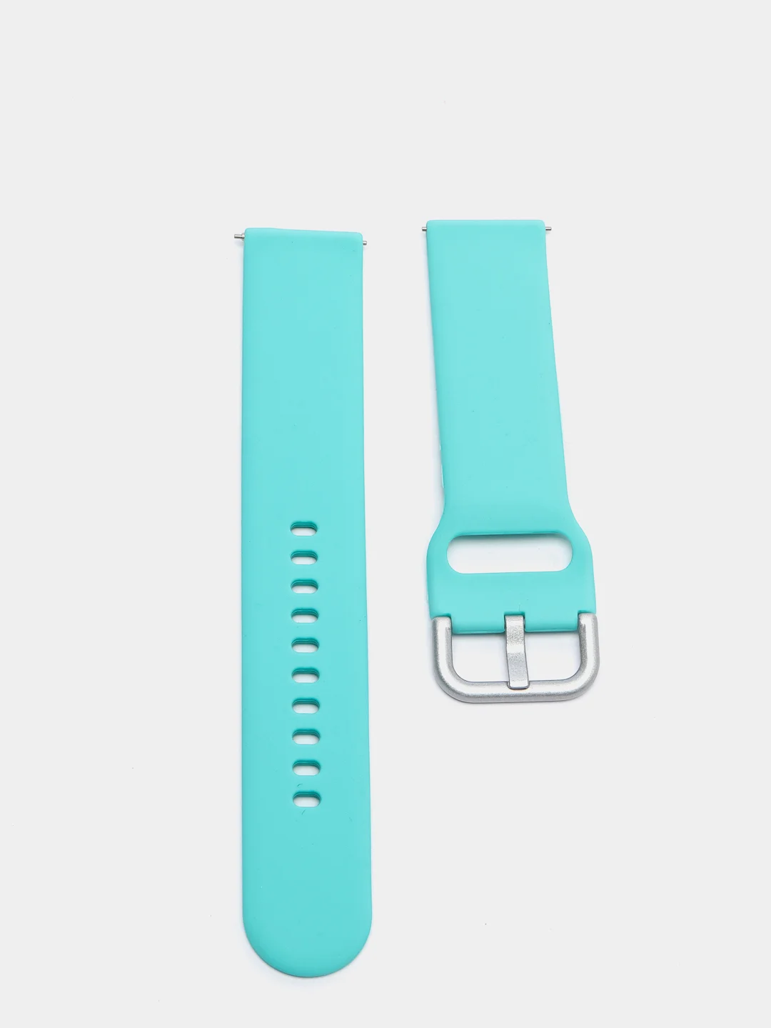 Бирюзовый силиконовый ремешок универсальный для Xiaomi Amazfit Bip/ Samsung/Huawei, 20 мм, с кнопкой