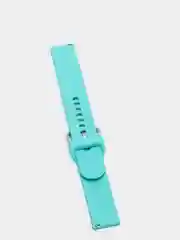 Бирюзовый силиконовый ремешок универсальный для Xiaomi Amazfit Bip/ Samsung/Huawei, 20 мм, с кнопкой
