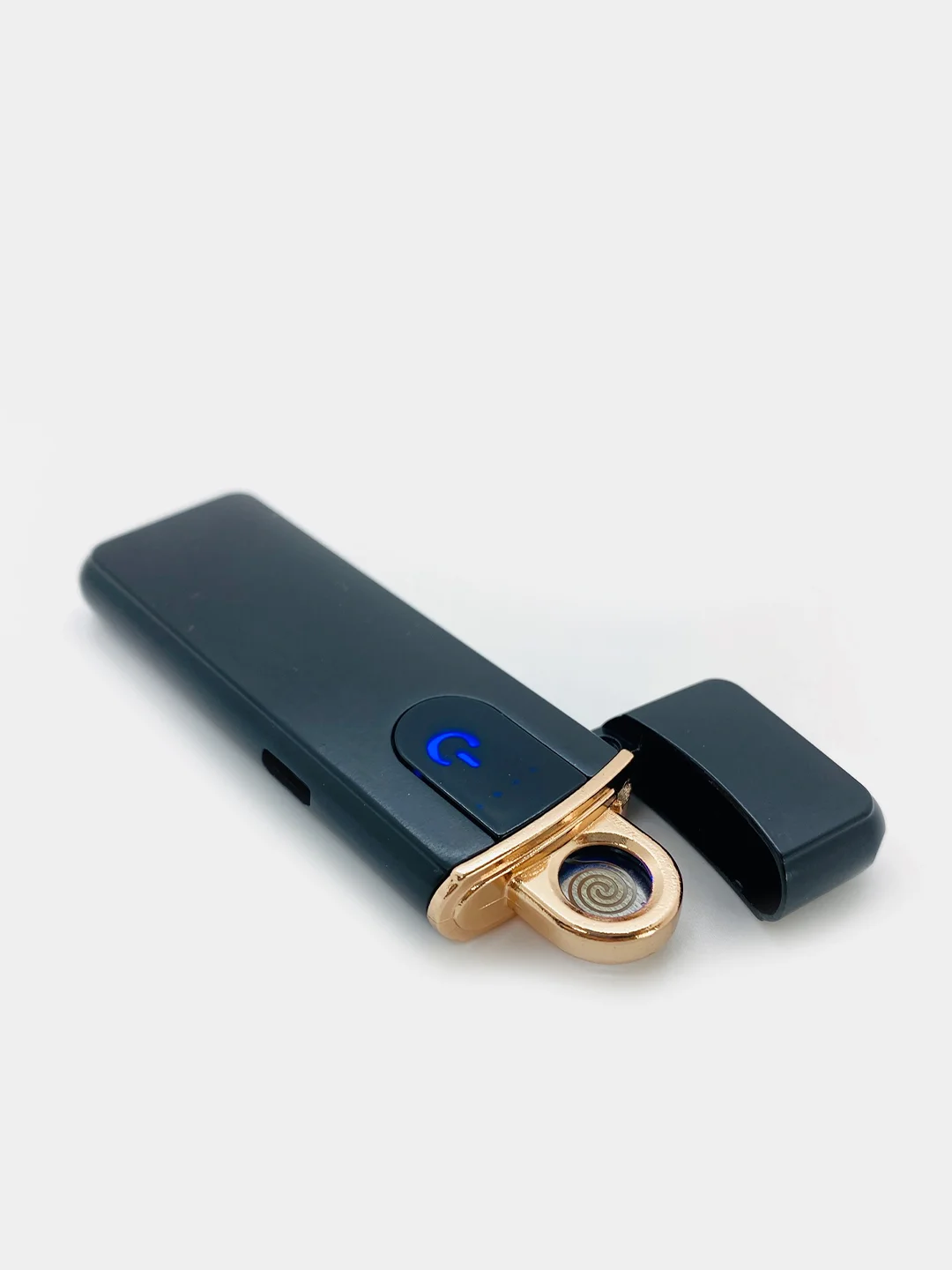 Черный зажигалка электронная металлическая USB зажигалка плазменная спираль зажигалка электронная