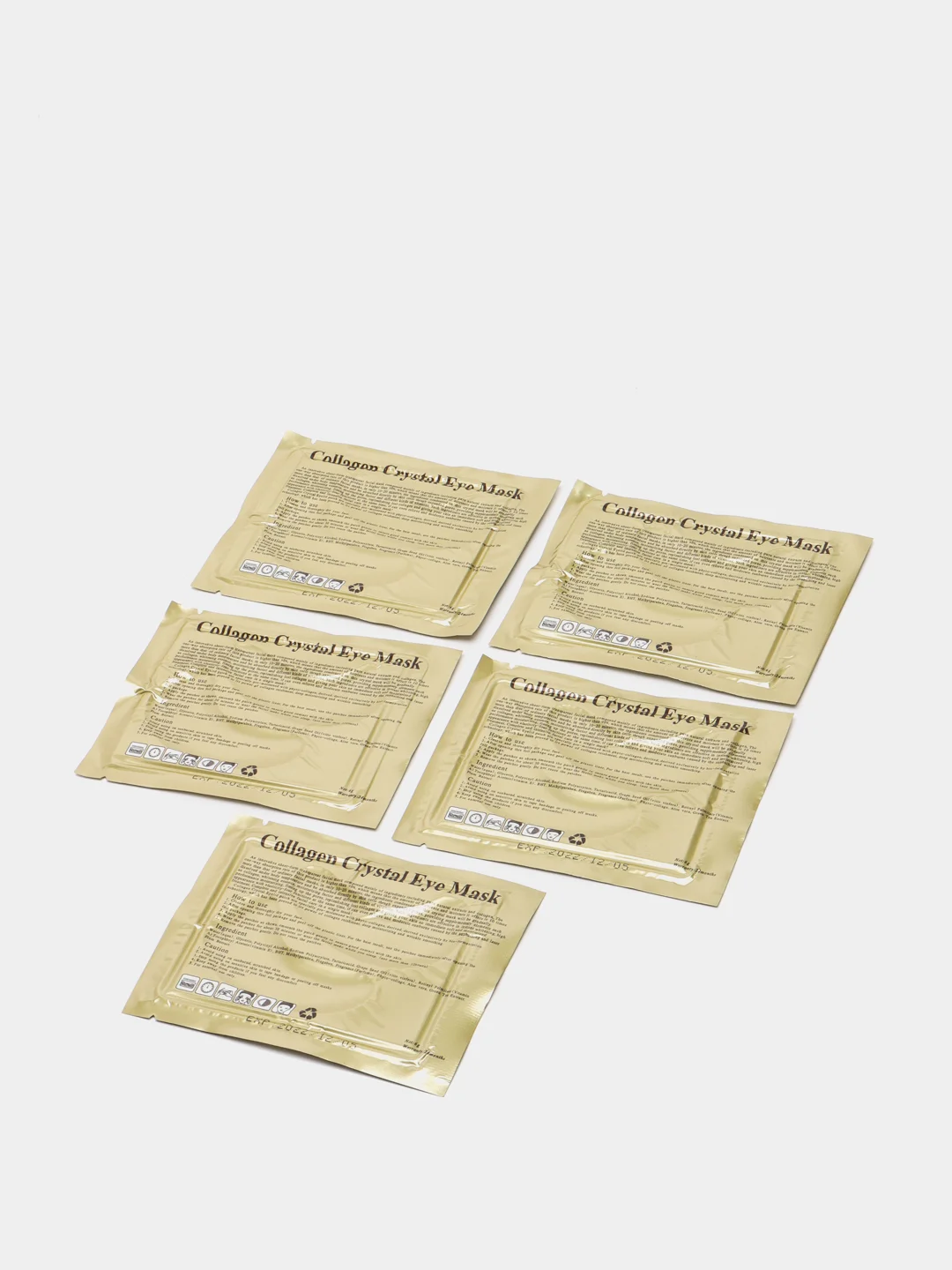 Белый коллагеновые патчи для глаз, 5 шт. Crystal Collagen Powder Eye Mask!