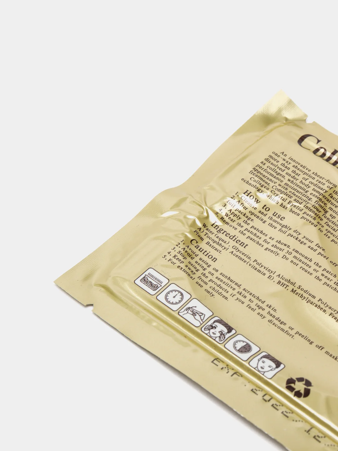 Белый коллагеновые патчи для глаз, 5 шт. Crystal Collagen Powder Eye Mask!