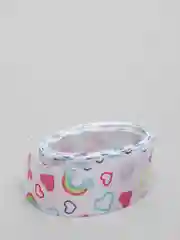 Белый лента атласная "Сердечки. Бантики", 2,5 см х 2 метра