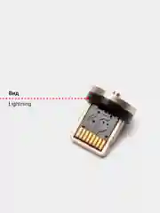 Серый магнитный кабель для зарядки телефона, коннекторы: microUSB, Lightning, Type-C, адаптер