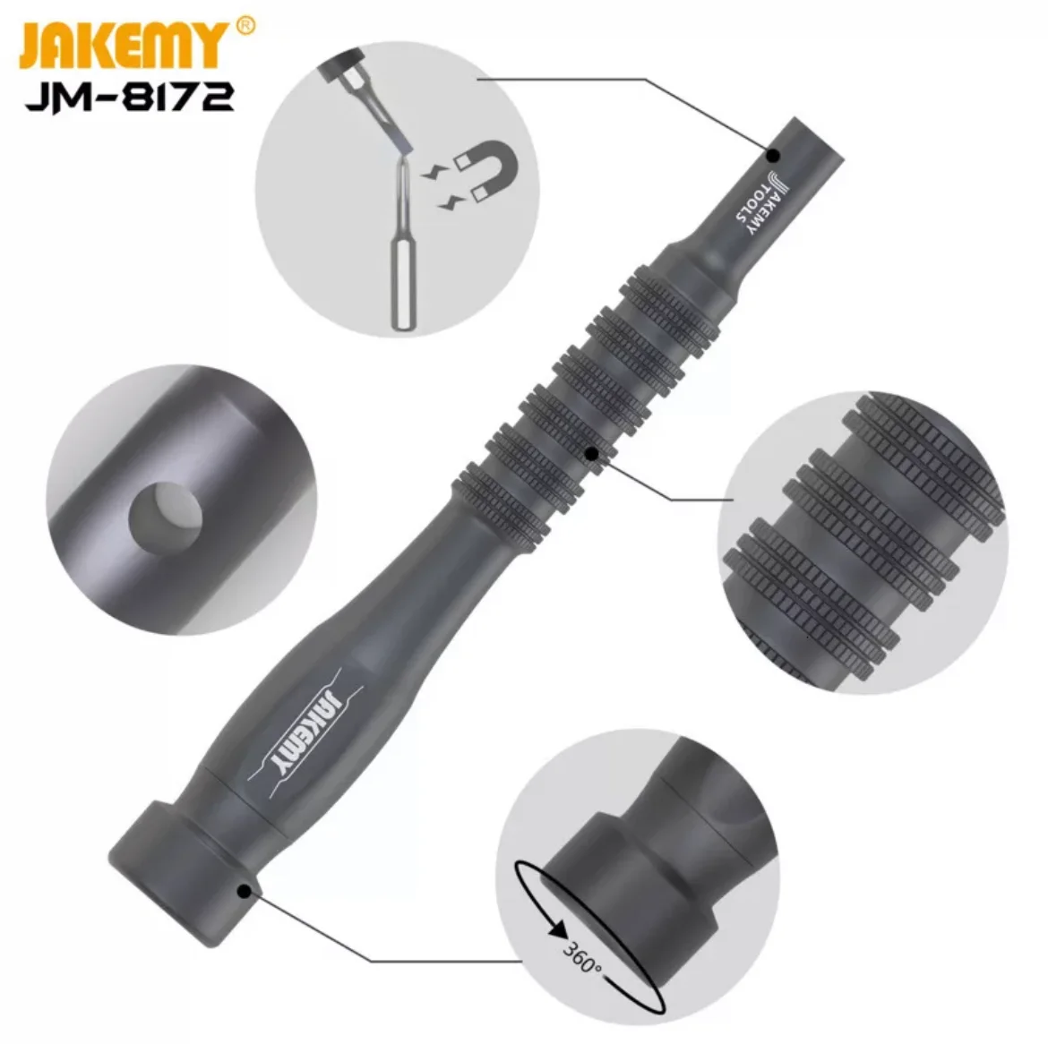 Набор JAKEMY JM8172 с магнитными отвертками S2 для ремонта электроники