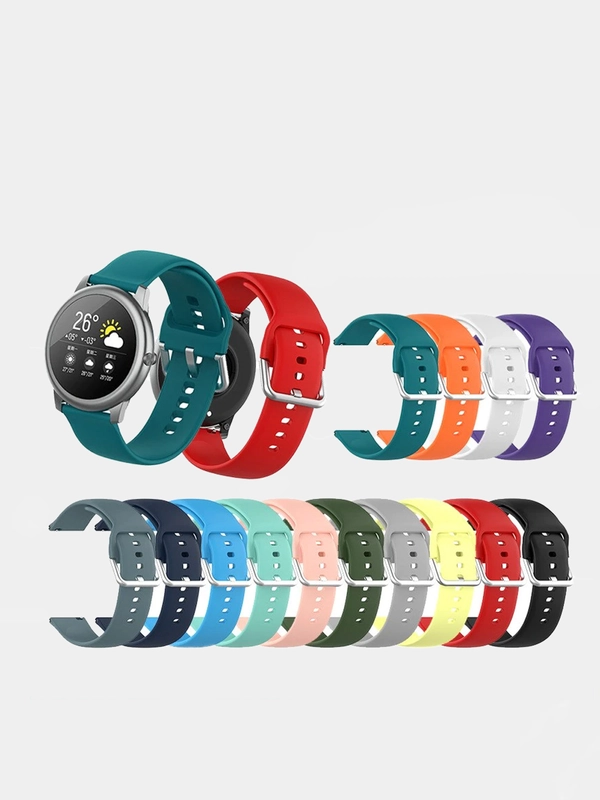 Силиконовый ремешок универсальный для Xiaomi Amazfit Bip/ Samsung/Huawei, 20 мм, с кнопкой