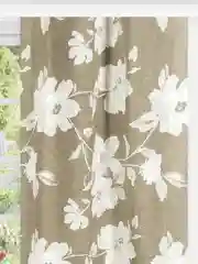 Бежевый меланж комплект штор для кухни Altali, с подхватами, хлопок, 2 штуки, короткие, 138 x 180 см