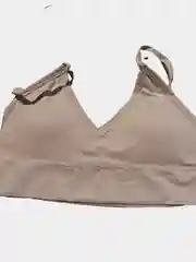 Бежевый меланж топ женский базовый, спортивный, бюстгальтер, топ кроп