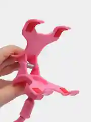 Розовый гибкий держатель для телефона, настольный, с прищепкой
