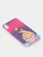 Пурпурный чехол Apple iPhone XR силиконовый с рисунком
