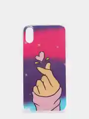 Пурпурный чехол Apple iPhone XR силиконовый с рисунком