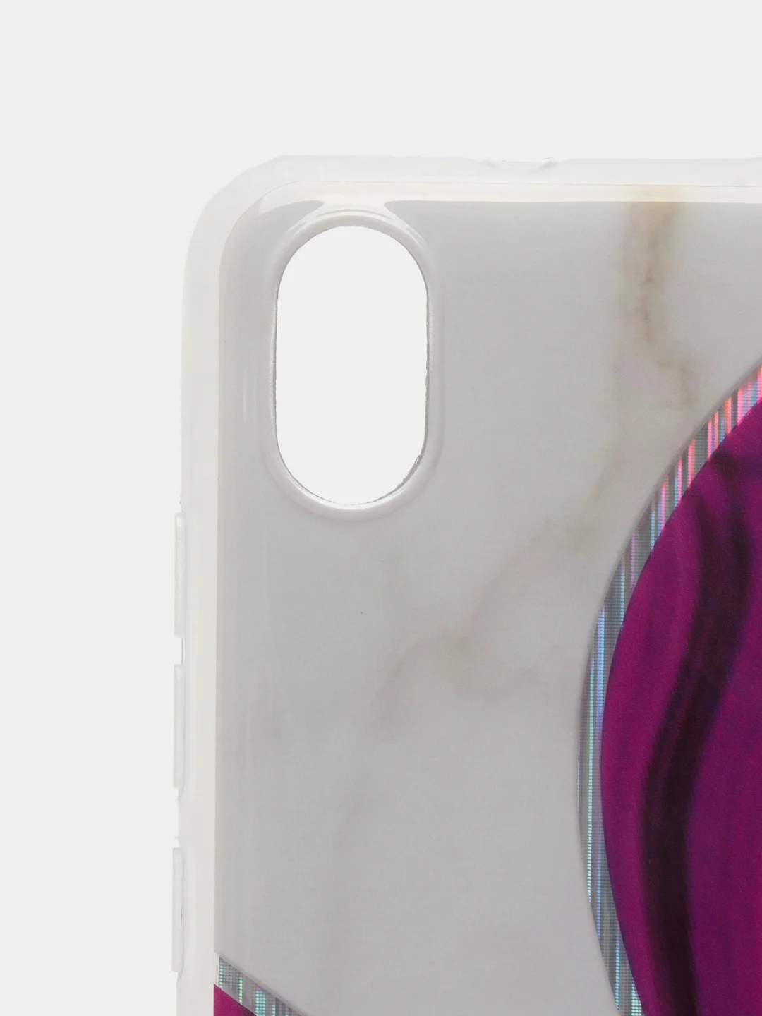 Фиолетовый чехол Xiaomi Redmi 7A, Сяоми Редми 7А силиконовый с мраморным рисунком