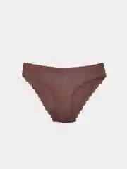 Коралловый меланж трусы женские молодёжные с кружевом по краю