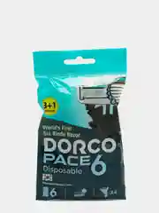 Станок для бритья Dorco "Pace 6", мужской, одноразовый, 4 штуки