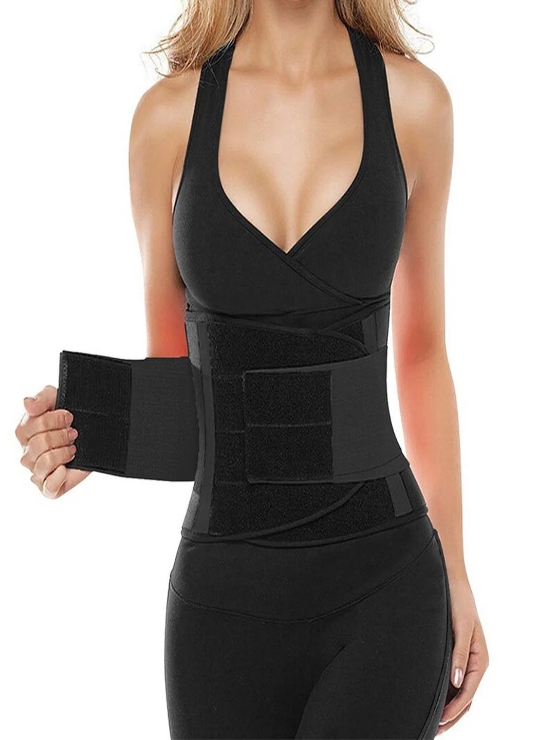 Желтый утягивающий пояс-корсет из неопрена для похудения Hot Shapers Belt Power