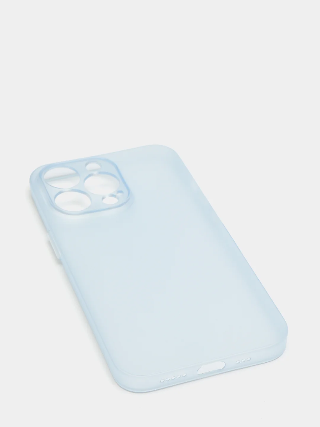 Голубой чехол для iPhone 11, 7, 8, 7+, 8+, XR, 12, 12 Pro, 13, 13 Pro  матовый, мягкий