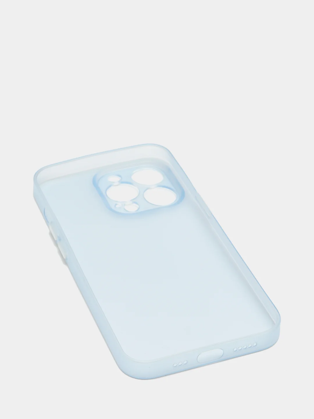 Голубой чехол для iPhone 11, 7, 8, 7+, 8+, XR, 12, 12 Pro, 13, 13 Pro  матовый, мягкий