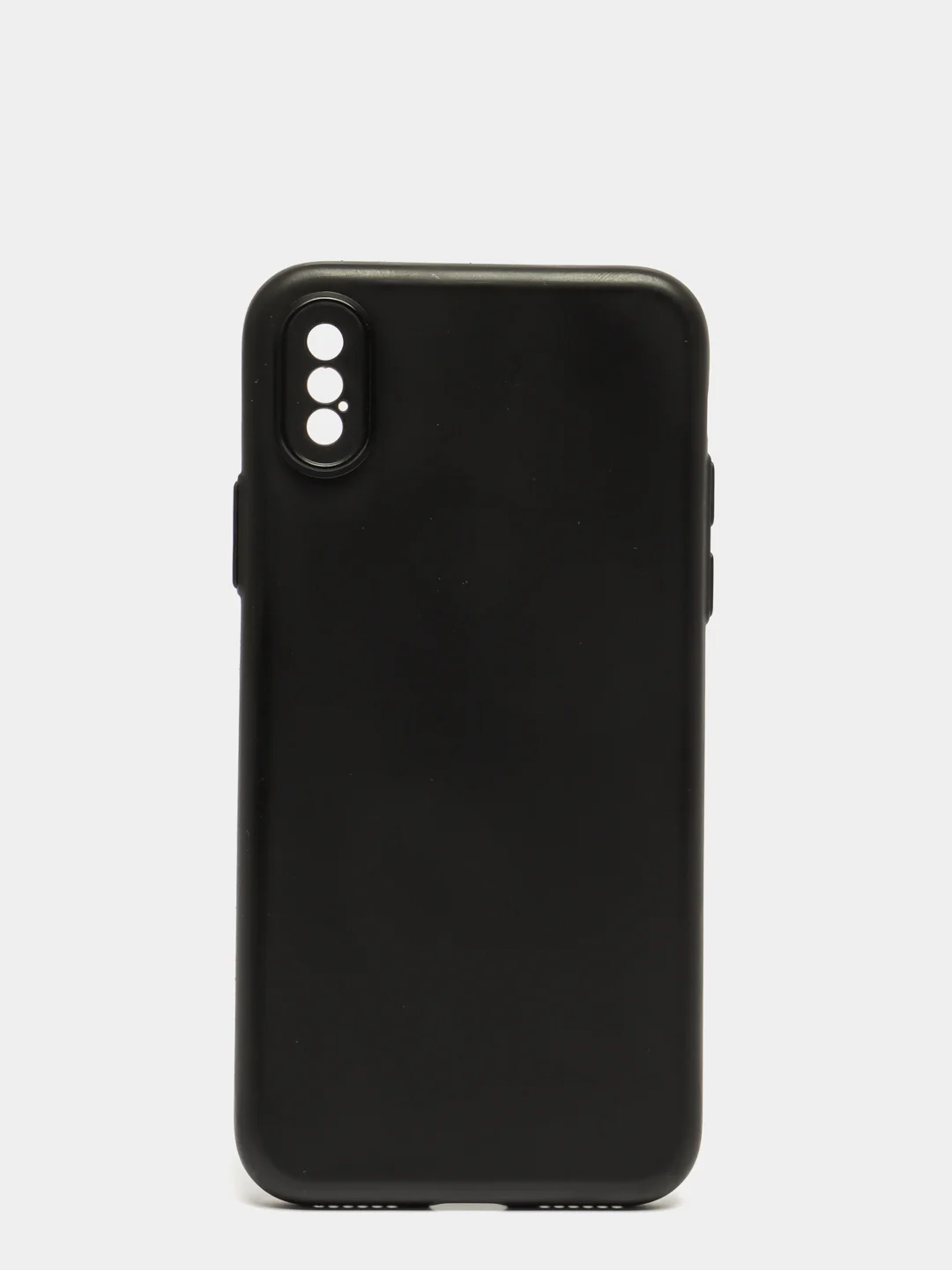 Черный чехол для iPhone 11, 7, 8, 7+, 8+, XR, 12, 12 Pro, 13, 13 Pro  матовый, мягкий