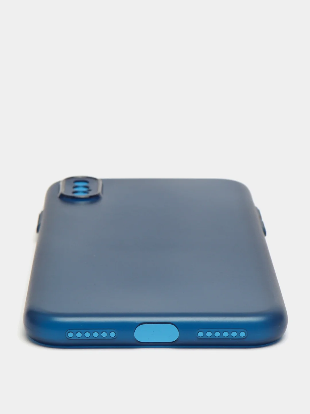 Темно-синий чехол для iPhone 11, 7, 8, 7+, 8+, XR, 12, 12 Pro, 13, 13 Pro  матовый, мягкий