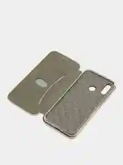 Золотой чехол-книжка на Huawei P20 Lite 2018, Хуавей П20 Лайт 2018