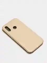 Золотой чехол-книжка на Huawei P20 Lite 2018, Хуавей П20 Лайт 2018