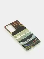 Хаки чехол Samsung Galaxy A52 / A52s силиконовый, с рисунком (Самсунг Галакси А52)