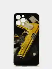 Золотой чехол iPhone 12 / 12 Pro, 12 Pro Max, 12 Mini чехол силиконовый с рисунком