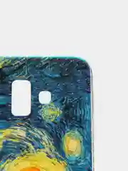 Бирюзовый чехол Samsung Galaxy J6+ / J6 Plus, Галакси Джи6+ / Джи6 Плюс, силиконовый с рисунком