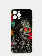 Угольный чехол iPhone 12 / 12 Pro, 12 Pro Max, 12 Mini чехол силиконовый с рисунком