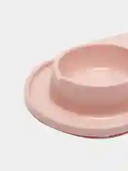 Розовый миска для животных, кошек и собак двойная на подставке / поилка для кошек