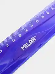 Линейка Milan пластиковая синяя, 30 см