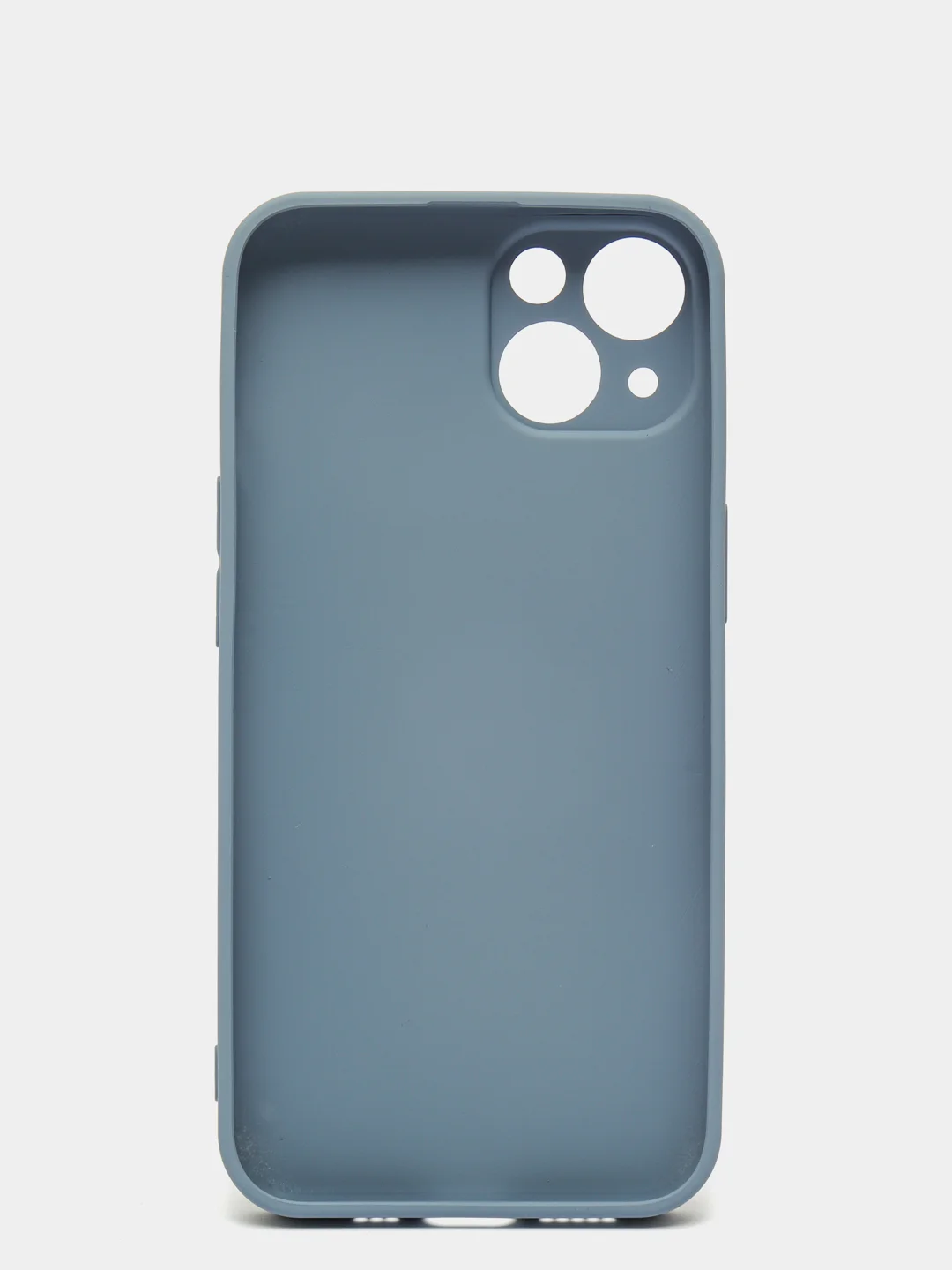 Небесно-голубой чехол силиконовый со стеклянной панелью для iPhone 13