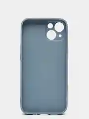 Небесно-голубой чехол силиконовый со стеклянной панелью для iPhone 13