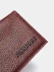 Бордовый обложка для паспорта, натуральная кожа