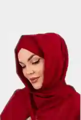Вишнёвый платок мусульманский /Хиджаб/Платок шифоновый /Платок на никах/Готовый платок/Тюрбан/ADEMI
