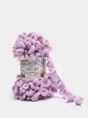Сиреневый пряжа Alize Puffy, петельки большие, микрополиэстер, 100 г, 9 м