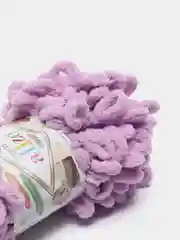 Сиреневый пряжа Alize Puffy, петельки большие, микрополиэстер, 100 г, 9 м