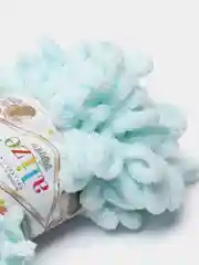 Мятный пряжа Alize Puffy, петельки большие, микрополиэстер, 100 г, 9 м