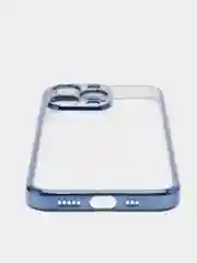 Синий чехол для iPhone 13 Pro Max mini силиконовый прозрачный айфон про макс мини