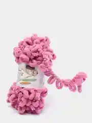 Тёмно-розовый пряжа Alize Puffy, петельки большие, микрополиэстер, 100 г, 9 м