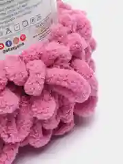 Тёмно-розовый пряжа Alize Puffy, петельки большие, микрополиэстер, 100 г, 9 м