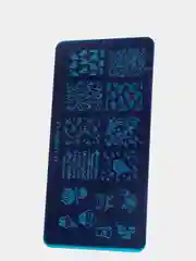 Синий пластина для стемпинга №2