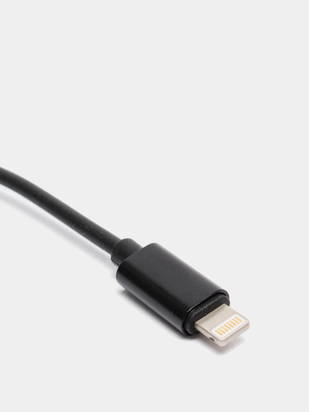 Черный переходник адаптер 2в1 для наушников AUX аукс 3.5 мм и Lightning iPhone на айфон
