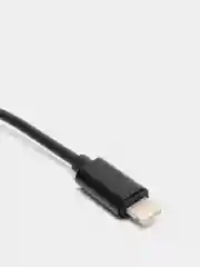 Черный переходник адаптер 2в1 для наушников AUX аукс 3.5 мм и Lightning iPhone на айфон