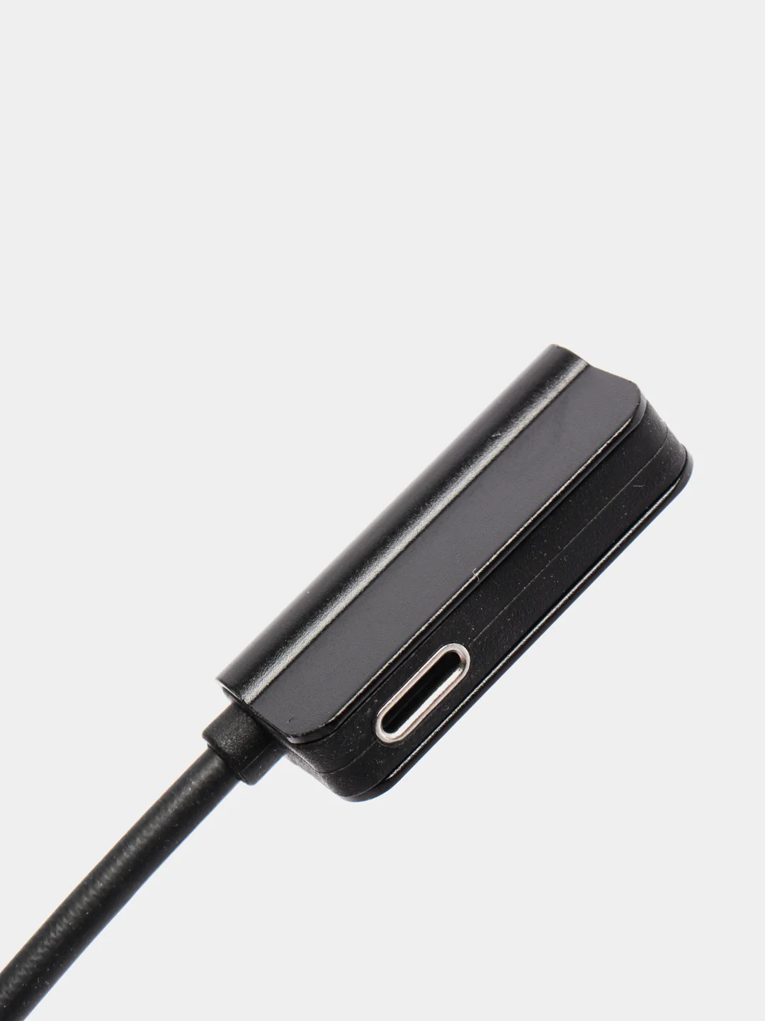 Черный переходник адаптер 2в1 для наушников AUX аукс 3.5 мм и Lightning iPhone на айфон