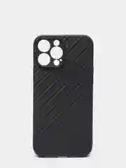 Чехол для iPhone 13 / 13PRO / 13PROMAX с защитой камеры, карбон , черный