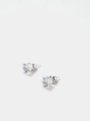 Серьги-гвоздики со стразой из циркона, 6 размеров