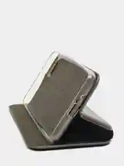 Серебряный чехол-книжка на Xiaomi Redmi 6A, Сяоми Редми 6А