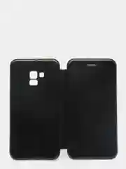 Черный чехол книжка Samsung Galaxy A8+ (A8 Plus) (SM-A730F), Самсунг Галакси А8+ (А8 Плюс)