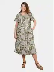 Платье женское из хлопка, большие размеры